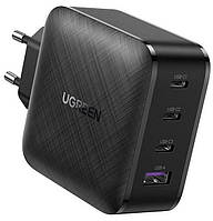 Сетевое зарядное устройство Ugreen CD224 65W USB + 3xType-C PD GaN Charger Black (6689271) TR, код: 8368016