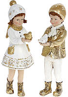 Набор фигурок Boy and Girl 20 см white with gold BonaDi DP97724 TN, код: 8259676