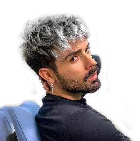 Перука чоловіча коротка чорна із сивиною DC Men Black/ 462, фото 1