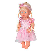 Детская кукла Яринка Bambi M 5603 на украинском языке Розовое платье с бисером EM, код: 7676603