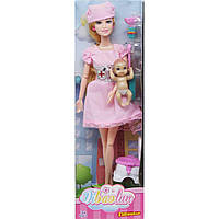 Лялька Медсестра з дитиною в рожевому платті MIC (YT059A1 2 3 4 5) EM, код: 8342921