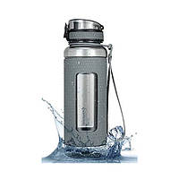 Бутылка KingCamp Silicon Tritan Bottle Medium Grey 1л (1026-KA1144_MEDIUMGREY) XN, код: 7625799