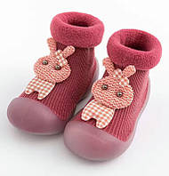 Носочки-ботиночки для малышей с не скользящей подошвой 2Life 18 19 11,5 см Бордовый (v-11527) EV, код: 8326127