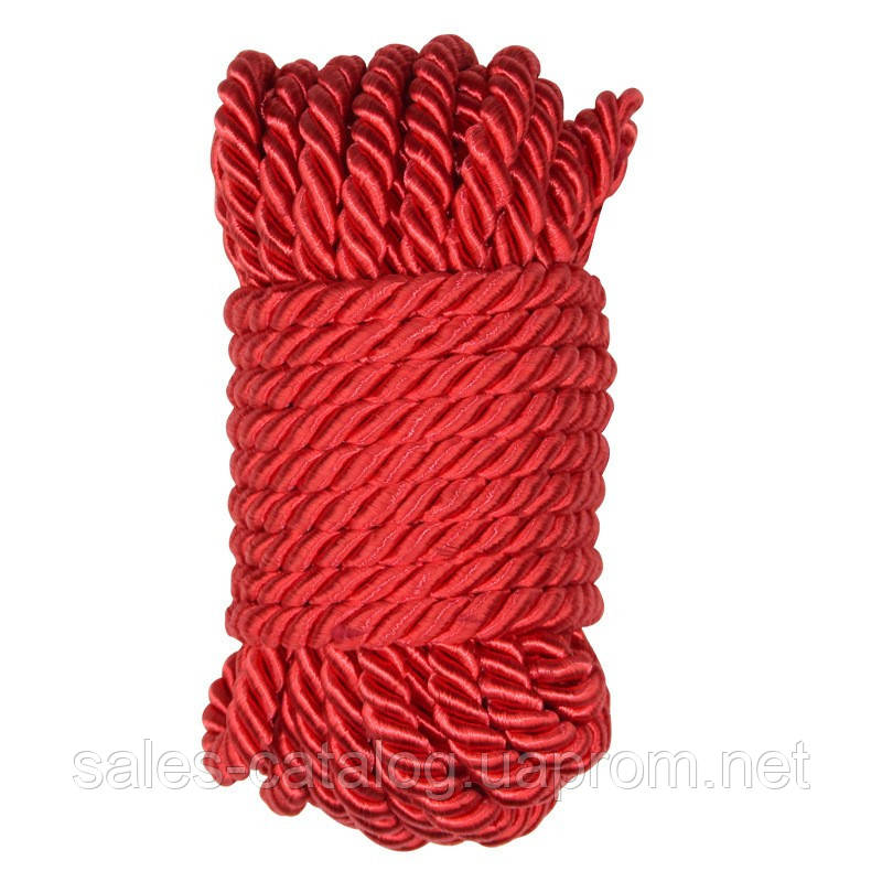 Мотузка для зв'язування Bdsm4u червона шовкова Special Silk Rope 10 метрів SC, код: 7821063