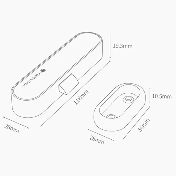 Умный мебельный замок Xiaomi Yeelock Smart Drawer Cabinet Lock E ZNGS02YSB Белый UP, код: 6825981 - фото 9 - id-p2159561496