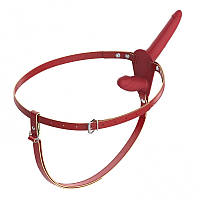 Красный страпон для женщин с двуми фаллоимитаторами Bdsm4u Lesbian Briefs EM, код: 7837825