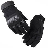 Универсальные тактические полнопалые перчатки с защитой косточек Solve М черные 8000-М ES, код: 8447179