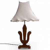 Настольная лампа минимализм с абажуром Brille 60W TL-14 Коричневый FE, код: 7271283
