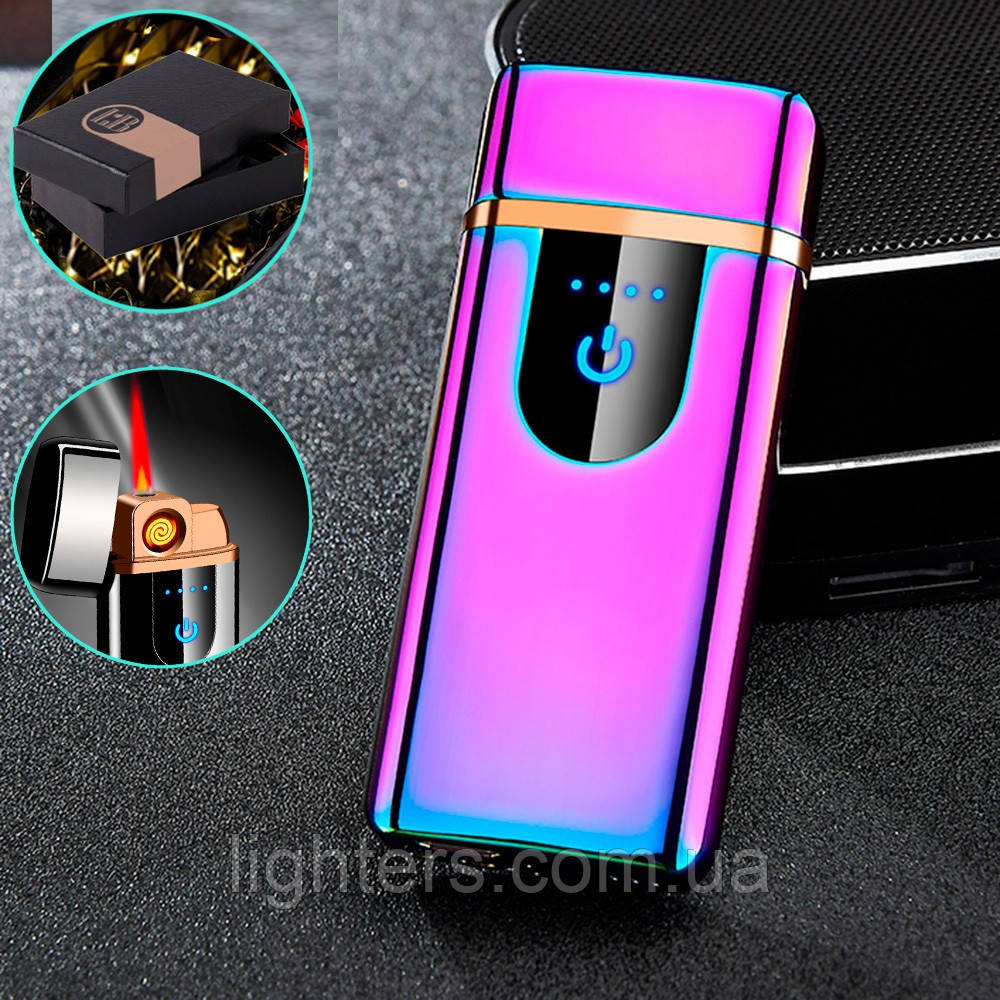 Електронна запальничка USB + дворежимний газ в подарунковій упаковці LG-421H