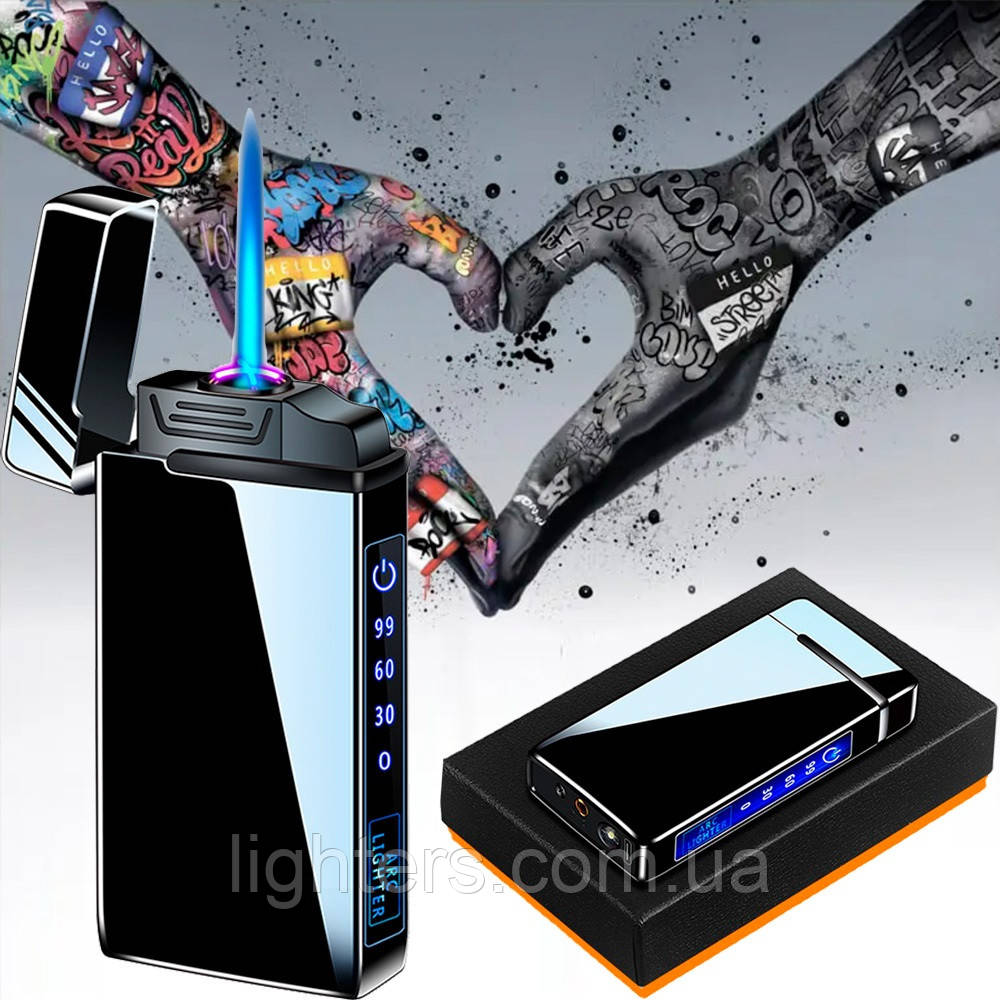 Електроімпульсна запальничка USB + турбо в подарунковій упаковці LG-635