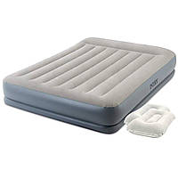 Надувная кровать Intex 64118-2, 152 х 203 х 30 см, встроенный электронасос, подушки. Двухспал ML, код: 2559830