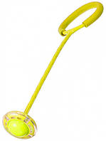 Скакалка світна на одну ногу з LED-підсвіткою Жовтий (2290038Y) SX, код: 2449507