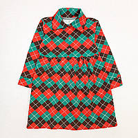 Платье детское с начесом Dexters scotland 122 см красный (131773569261) GT, код: 8330263