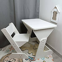 Столик та стільчик дитячий 2-7 рочки, зростаючий, столик для малювання для занять, столик для хлопчика