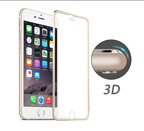 3D Metall защитное стекло для iPhone 7 / iPhone 8 - Gold - фото 2 - id-p398404971