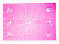 Силиконовый коврик Ytech 65 х 45 см розовый для раскатки теста TH, код: 8357466