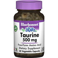 Таурин Bluebonnet Nutrition Taurine 500 mg 50 Veg Caps BLB0084 SM, код: 7517542