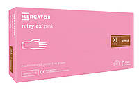 Перчатки нитриловые Mercator Medical Nitrylex Pink XL Розовые 100 шт (00-00000057) PM, код: 8246364