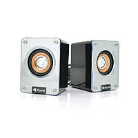 Колонки для ПК и ноутбука Kisonli K200 Multimedia speaker USB - 2.0 AUX 3.5mm 2x3W Silver B SP, код: 8151942