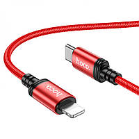 Кабель для зарядки Hoco X89 Wind PD 20W Type C to Lightning 1 m 3A Red KM, код: 7845667