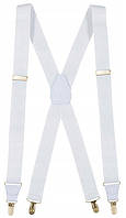 Підтяжки чоловічі для штанів Martom 100 х 2,5 см Білий (BQ6A white) GM, код: 8298545