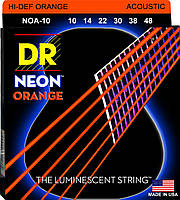 Струны для акустической гитары DR NOA-10 Hi-Def Neon Orange K3 Coated Extra Light Acoustic Gu SM, код: 6556126