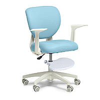 Детское эргономичное кресло с подлокотниками и подставкой для ног Fundesk Buono Blue ES, код: 8080424