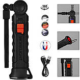 Ліхтар ручний BL-G61 9053 на магніті, чорний, фото 2