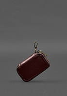 Кожаный чехол для автомобильного ключа бордовый краст BlankNote PR, код: 8321893