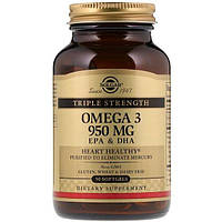 Омега 3 Solgar Omega-3, EPA DHA, Triple Strength 950 mg 50 Caps SM, код: 7525165