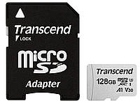 Карта памяти Transcend microSDXC 128GB UHS-I U3 (TS128GUSD300S-A) + SD адаптер (6412861) FT, код: 1859458