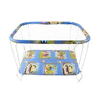 Манеж детский KinderBox Домик 95 х 75 х 60 см Blue (101157) ET, код: 8260945