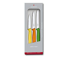 Набір кухонних овочевих ножів Victorinox Swiss Classic Paring Set 3 шт Різнокольорові (6.7116.31 KB, код: 1709178