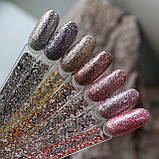 Гель-лак Liquid Glam Gel LGG001 (сріблястий) Komilfo, 8 мл, фото 3