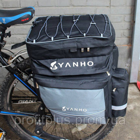 Сумка велосипедная Штаны велобаул на багажник 43 л + дождевик B-Soul Черный (IBV014B) PP, код: 8148831 - фото 2 - id-p2157800449