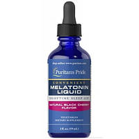 Мелатонин для сна Puritan's Pride Melatonin Liquid 59 ml Natural Black Cherry Flavor TV, код: 7520701