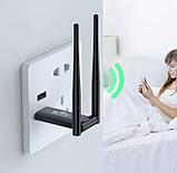 Репітер Wi-Fi, підсилювач сигналу Repeater 9205, чорний, фото 3