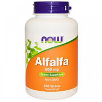 Люцерна NOW Foods Alfalfa 250 Tabs BB, код: 7693357