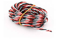 Сервокабель 26AWG Futaba QianJia скручений довжиною 1 погонний метр