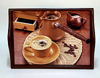 Кухонна таця на подушці Coffee 11 Lora SK16812 KV, код: 7430879