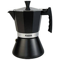 Гейзерная кофеварка 300 мл MAGIO MG-1005 Black N EJ, код: 8290848