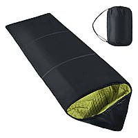 Зимний влагостойкий спальный мешок-одеяло с капюшоном INSPIRE 230*70 см Чёрный EM, код: 7937164