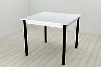Стол кухонный Ferrum-decor Агата 75x90x90 Черный ДСП Белое 16мм (AGA0001) SC, код: 6831883