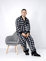Мужская пижама M черный Lindros ЦБ-00234330 UP, код: 8431238