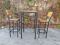 Комплект барный (стол+стулья) GoodsMetall в стиле Лофт БК71 GR, код: 6446311