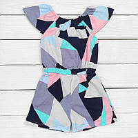 Детское платье-комбинезон Dexters abstract 110 см розовый темно-синий (131440768093) NB, код: 8329743