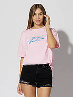 Женская футболка регуляр S розовый ADEN Shop ЦБ-00219223 FG, код: 8420835