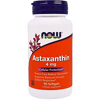 Астаксантин NOW Foods Astaxanthin 4 mg 90 Softgels NF2305 GT, код: 7518246