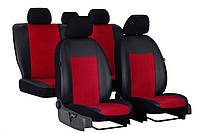 Авто чехлы комбинированые RENAULT Captur 2013-2019 mk I; SUV POK-TER Unico Premium с красной PR, код: 8267579