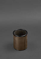 Стакан для ручек в кожаном чехле темно-коричневый Crazy Horse BlankNote ML, код: 8132767